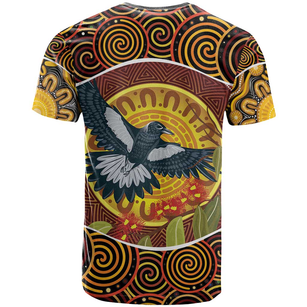 Aboriginal Magpies Dots Art T Shirt Native Australian Animals LT9 - Vibe Hoodie Shop