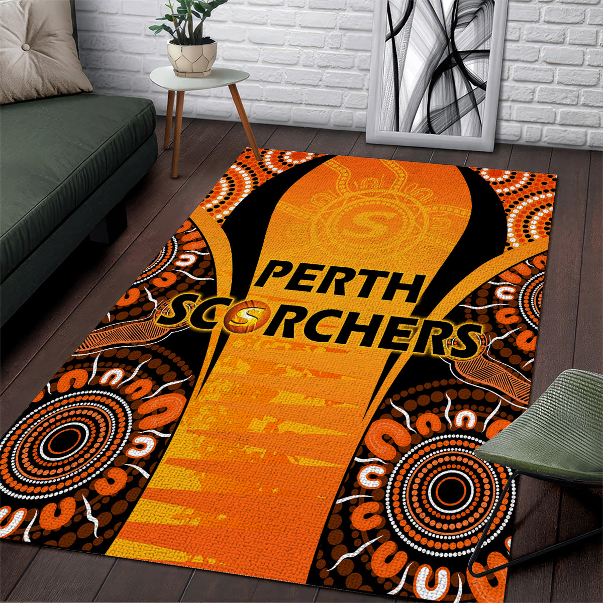 Made Tough Scorchers Custom Area Rug Champions BBL13 Aboriginal Version - Vibe Hoodie Shop