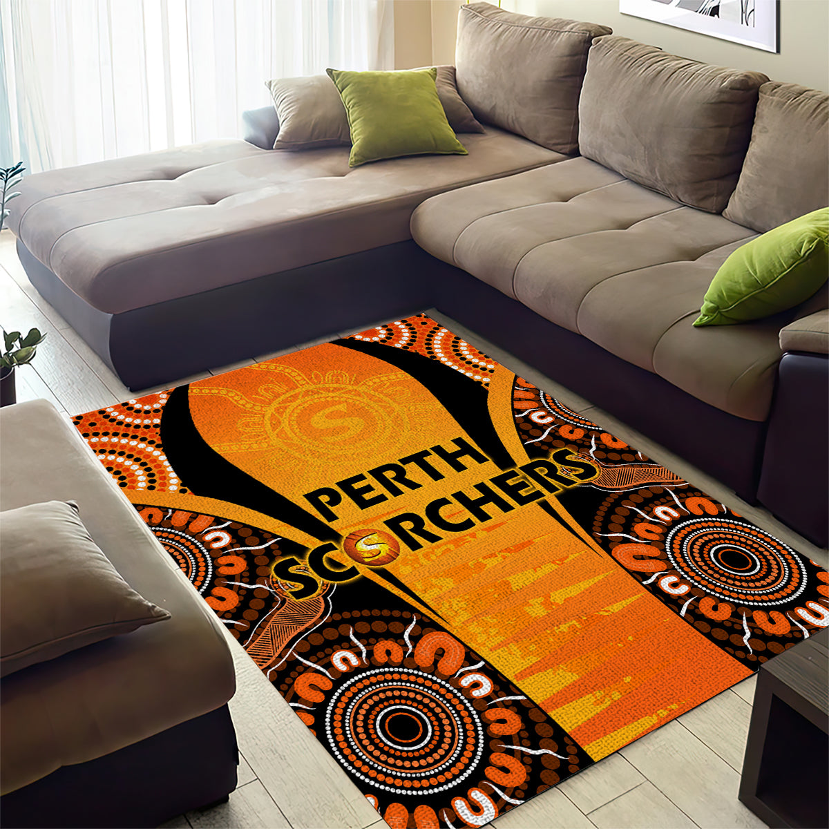 Made Tough Scorchers Custom Area Rug Champions BBL13 Aboriginal Version - Vibe Hoodie Shop