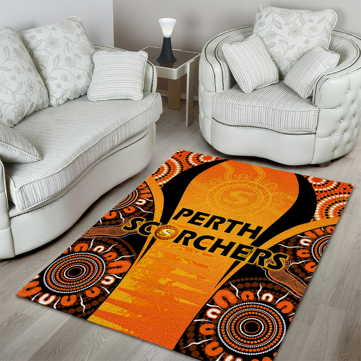 Made Tough Scorchers Custom Area Rug Champions BBL13 Aboriginal Version - Vibe Hoodie Shop