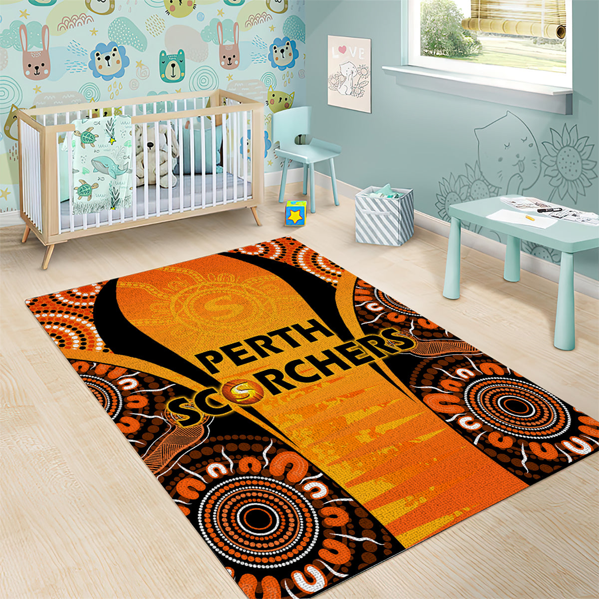 Made Tough Scorchers Custom Area Rug Champions BBL13 Aboriginal Version - Vibe Hoodie Shop