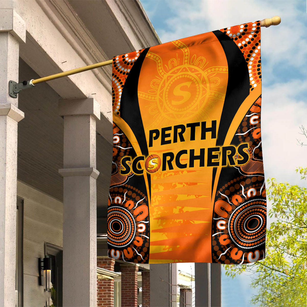 Made Tough Scorchers Custom Garden Flag Champions BBL13 Aboriginal Version - Vibe Hoodie Shop