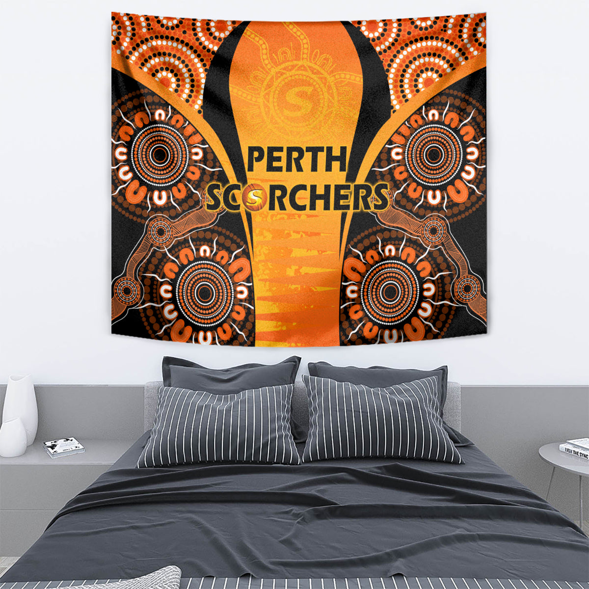 Made Tough Scorchers Custom Tapestry Champions BBL13 Aboriginal Version - Vibe Hoodie Shop