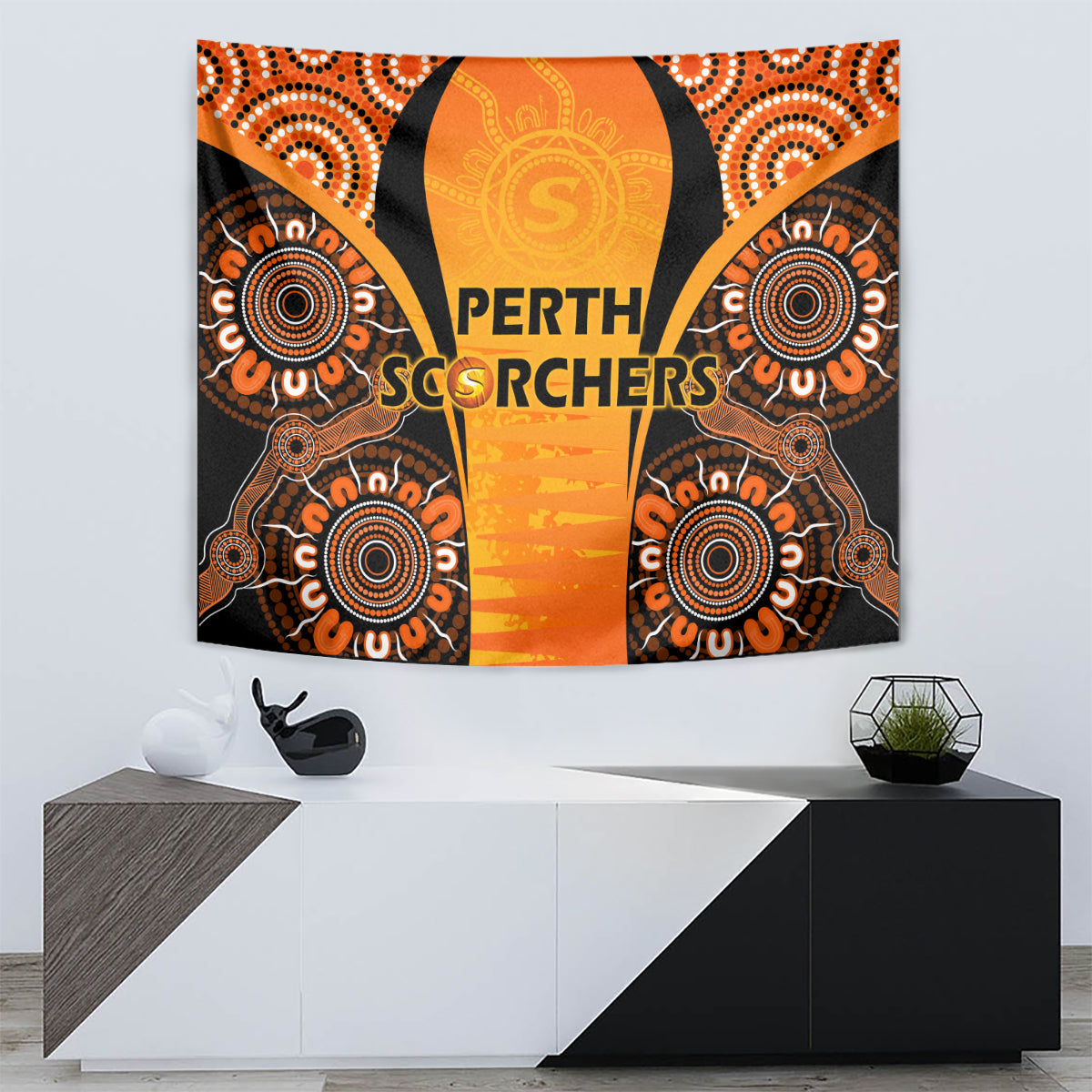 Made Tough Scorchers Custom Tapestry Champions BBL13 Aboriginal Version - Vibe Hoodie Shop