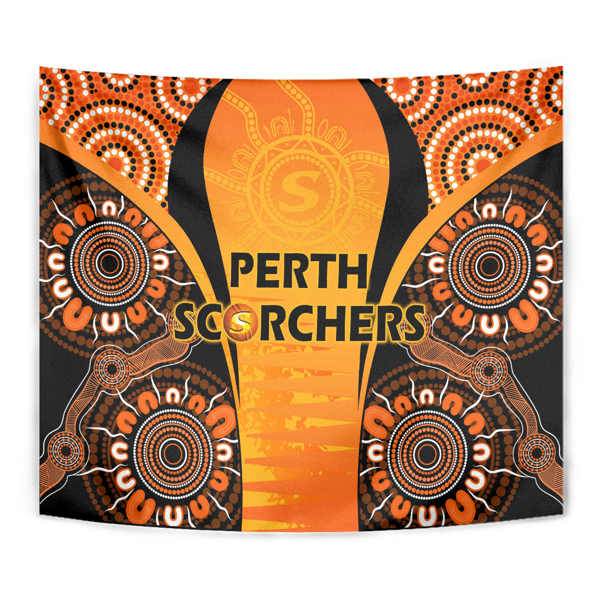 Made Tough Scorchers Custom Tapestry Champions BBL13 Aboriginal Version - Vibe Hoodie Shop