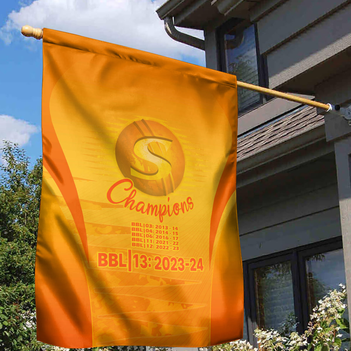 Fire Up Scorchers Custom Garden Flag The Sixth Time Champions - Vibe Hoodie Shop
