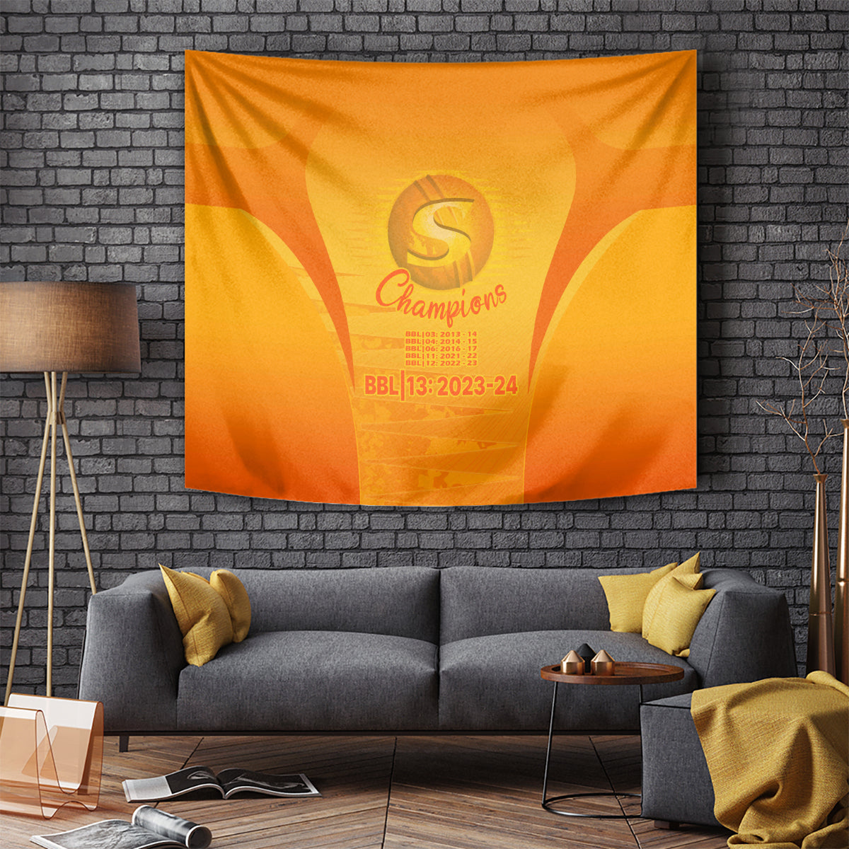 Fire Up Scorchers Custom Tapestry The Sixth Time Champions - Vibe Hoodie Shop