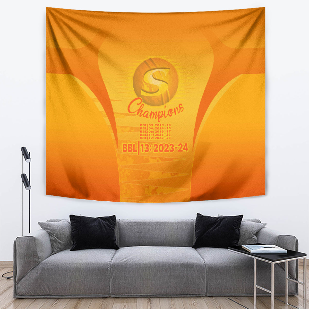 Fire Up Scorchers Custom Tapestry The Sixth Time Champions - Vibe Hoodie Shop