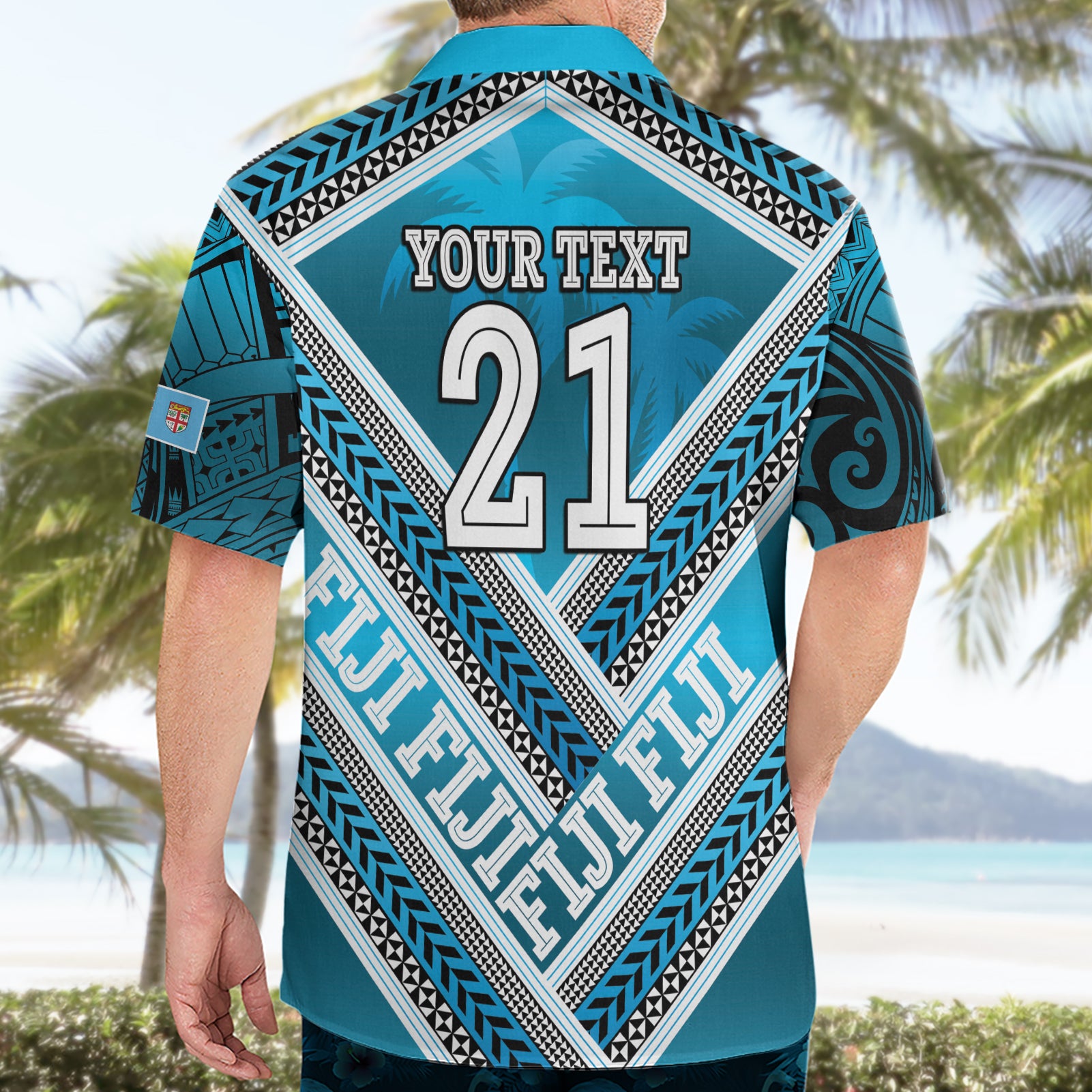 Custom Fiji Rugby Hawaiian Shirt Fijian Warrior With Polynesian Tribal Tattoos - Vibe Hoodie Shop