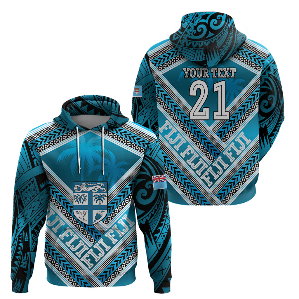 Custom Fiji Rugby Hoodie Fijian Warrior With Polynesian Tribal Tattoos LT9 - Vibe Hoodie Shop