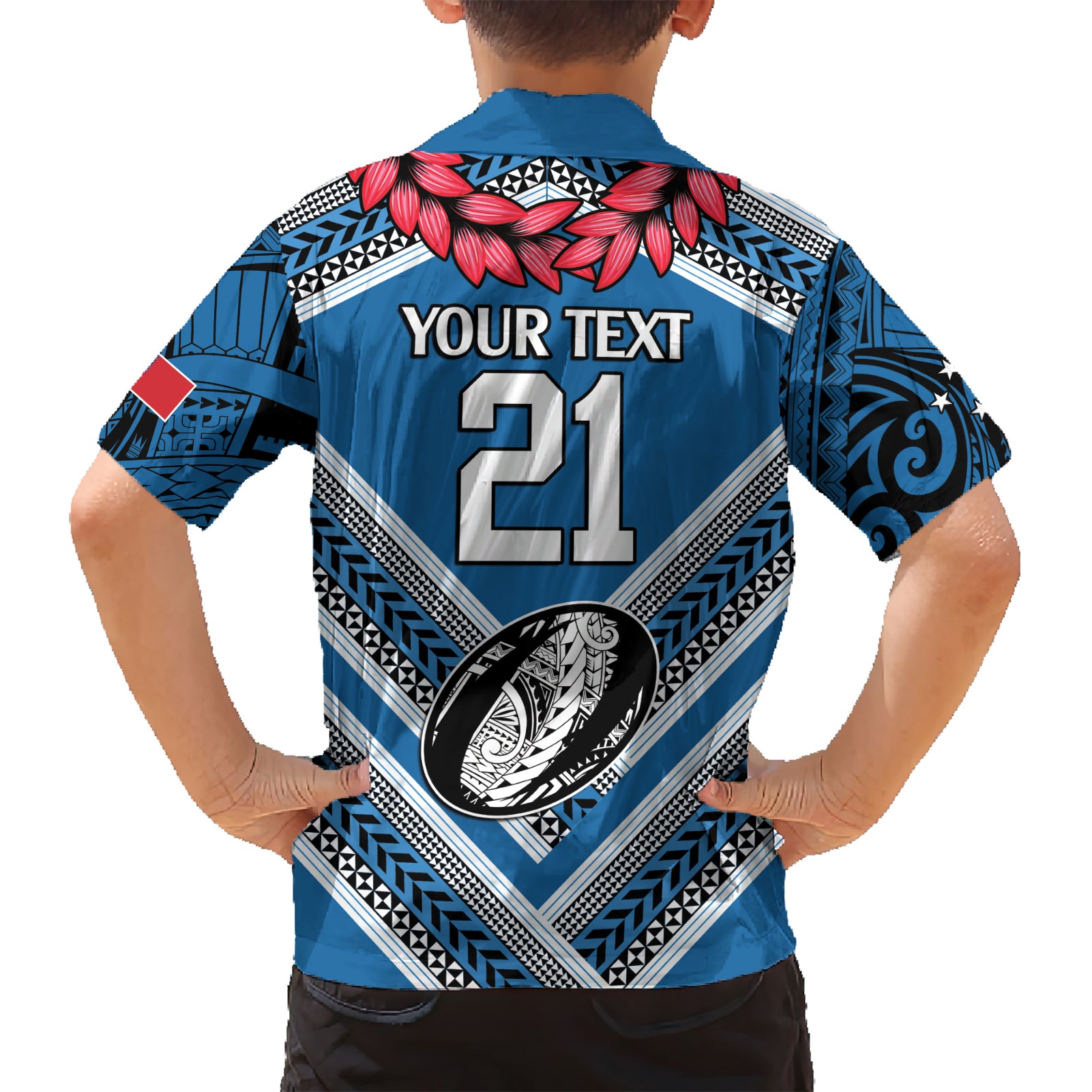 Custom Manuma Samoa Rugby Hawaiian Shirt Ula fala Samoan Siva Tau Tribal - Vibe Hoodie Shop