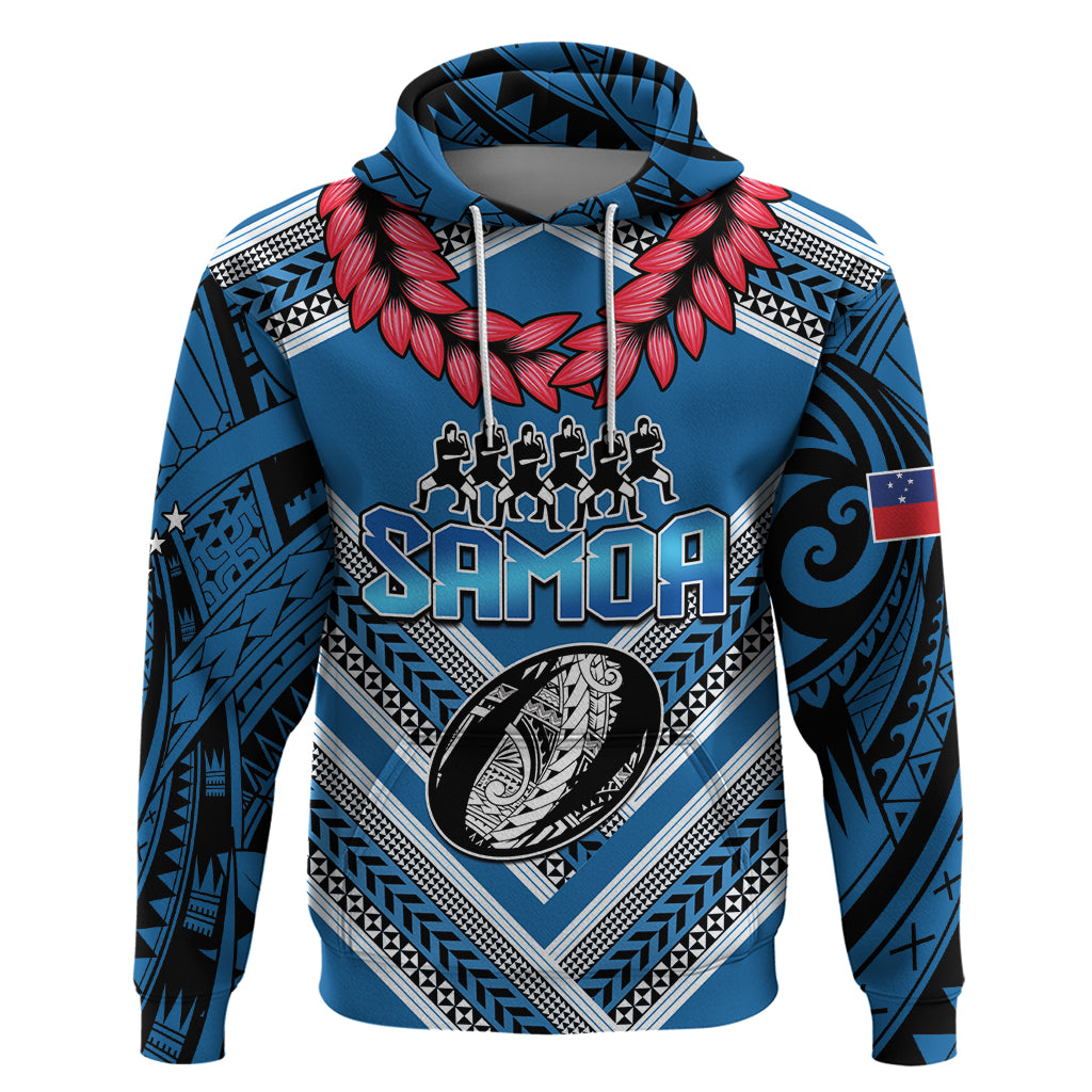 Custom Manuma Samoa Rugby Hoodie Ula fala Samoan Siva Tau Tribal LT9 - Vibe Hoodie Shop
