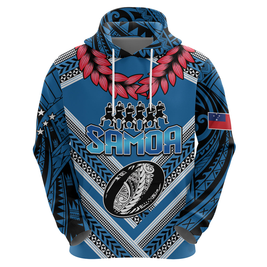 Custom Manuma Samoa Rugby Hoodie Ula fala Samoan Siva Tau Tribal LT9 - Vibe Hoodie Shop