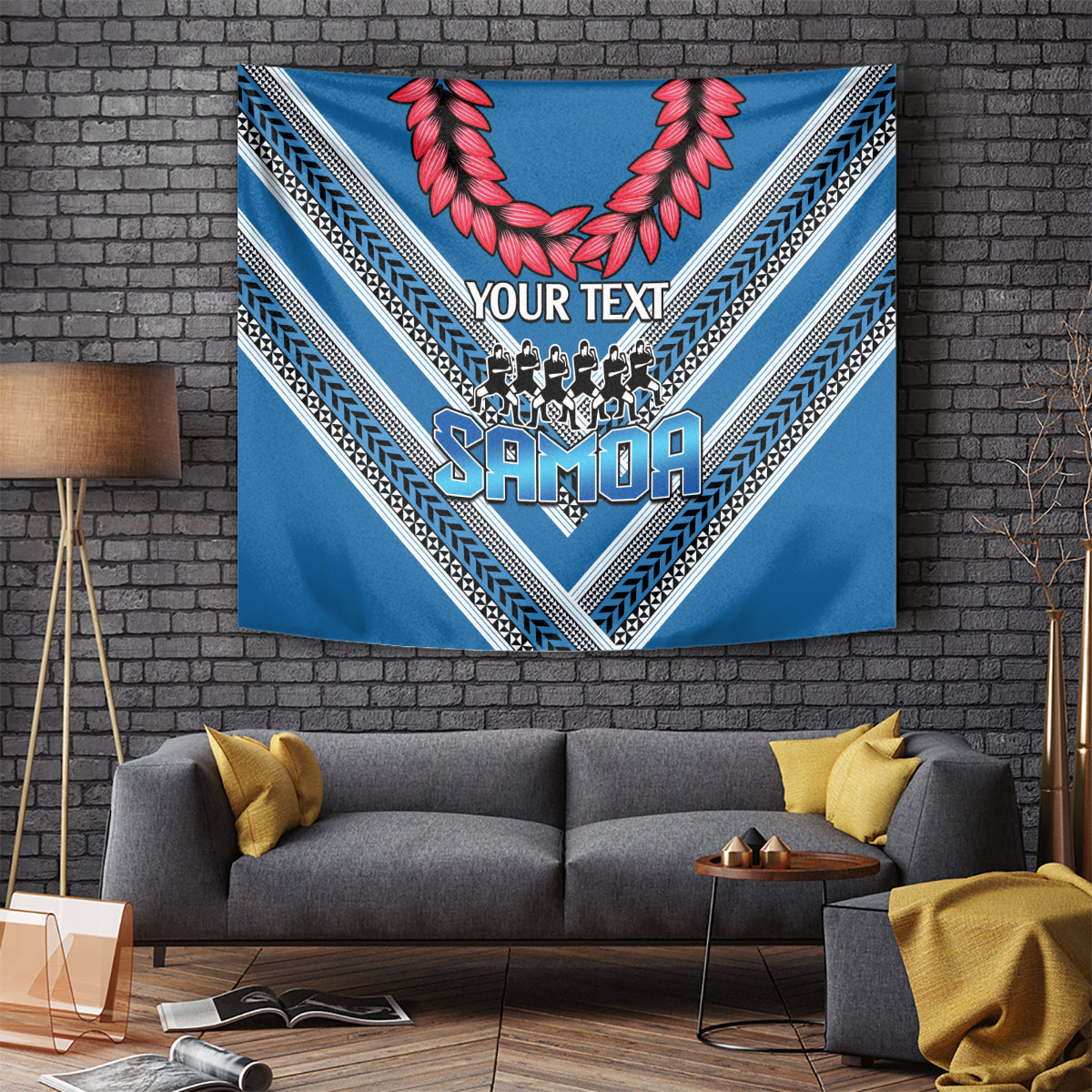 Custom Manuma Samoa Rugby Tapestry Ula fala Samoan Siva Tau Tribal - Vibe Hoodie Shop