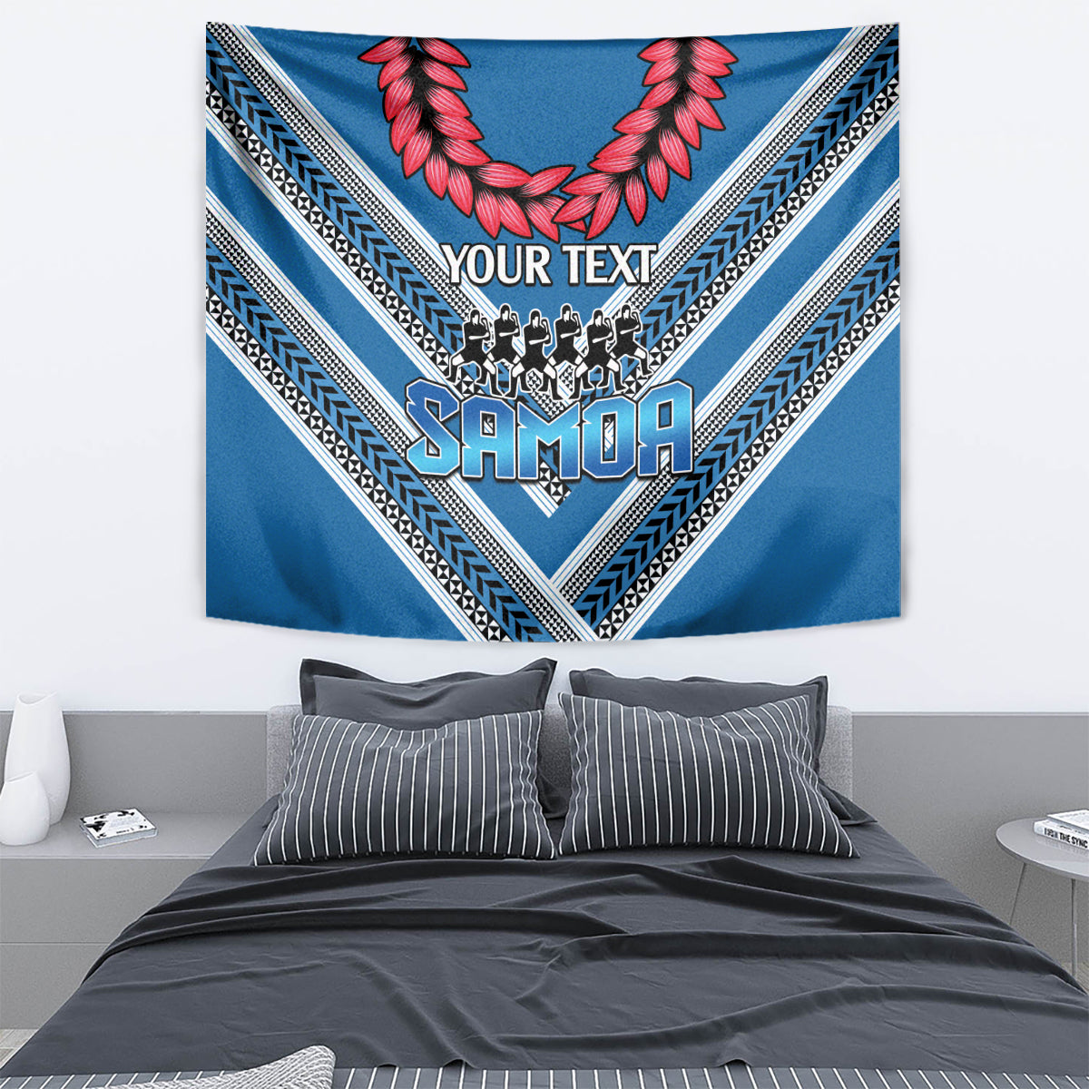 Custom Manuma Samoa Rugby Tapestry Ula fala Samoan Siva Tau Tribal - Vibe Hoodie Shop