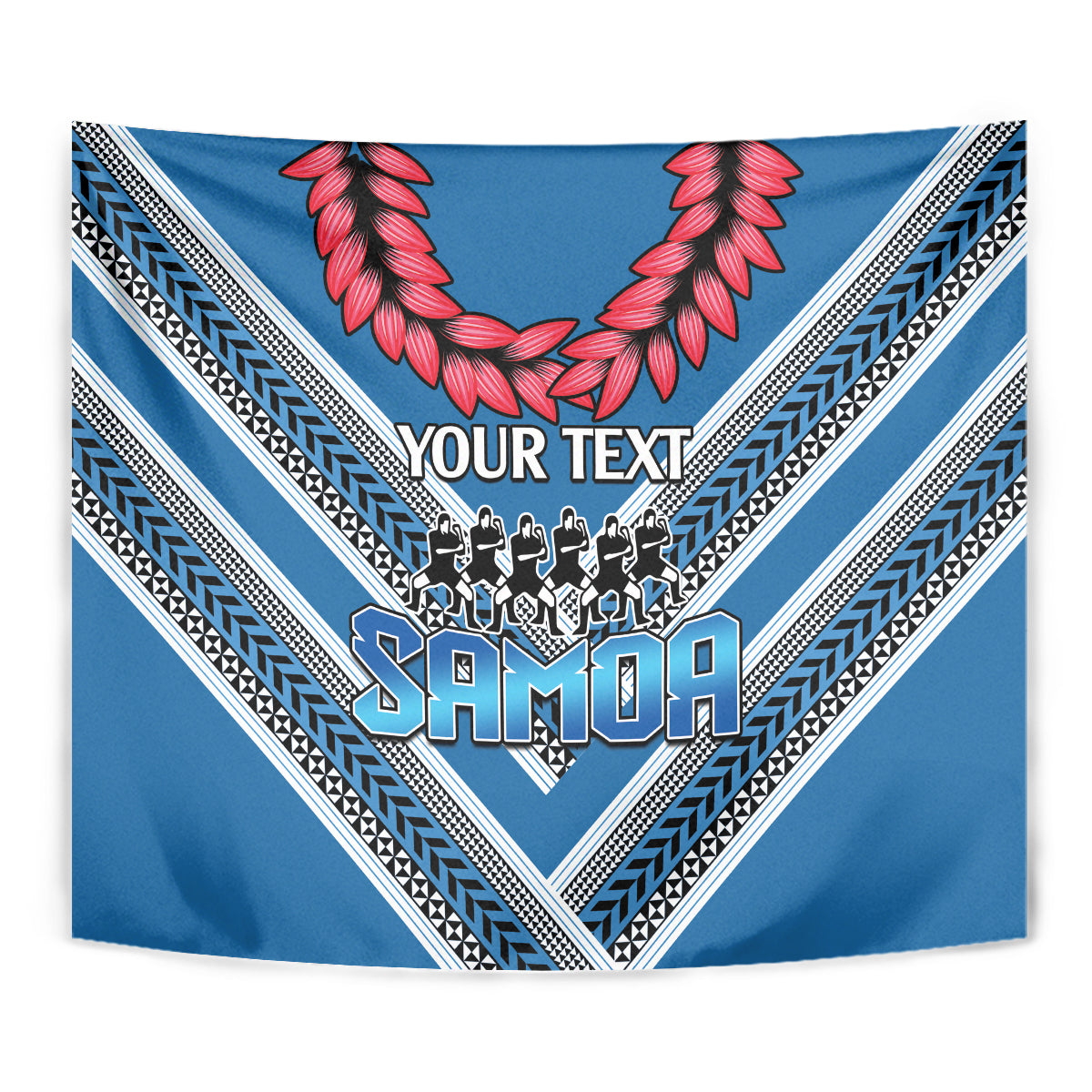 Custom Manuma Samoa Rugby Tapestry Ula fala Samoan Siva Tau Tribal - Vibe Hoodie Shop