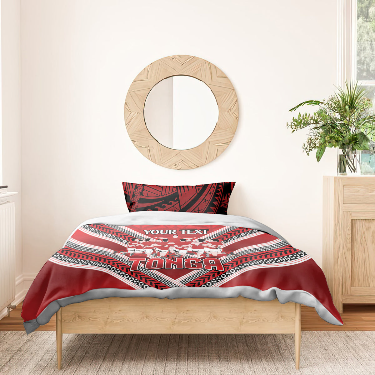 Custom Tonga Rugby Bedding Set Tonga Sipi Tau Ngatu Tribal Pattern - Vibe Hoodie Shop