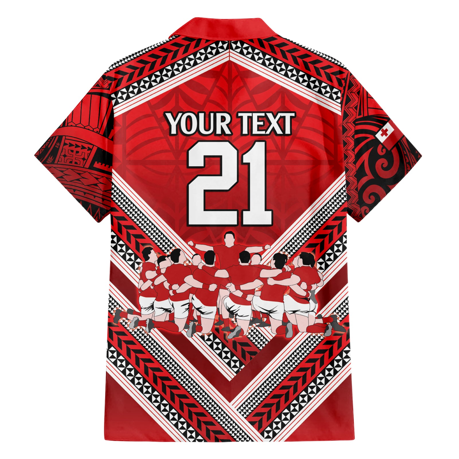 Custom Tonga Rugby Hawaiian Shirt Tonga Sipi Tau Ngatu Tribal Pattern - Vibe Hoodie Shop