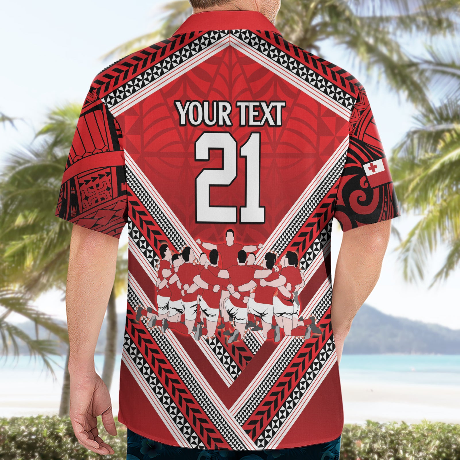 Custom Tonga Rugby Hawaiian Shirt Tonga Sipi Tau Ngatu Tribal Pattern - Vibe Hoodie Shop