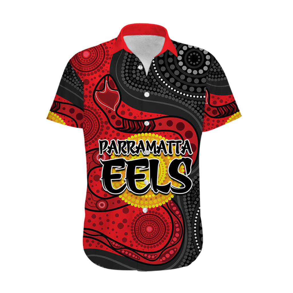 2023 Parramatta Eels Hawaiian Shirt Simple Aboriginal - Vibe Hoodie Shop