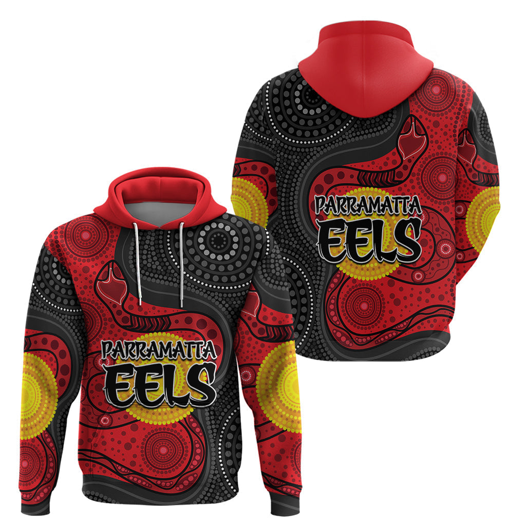 2023 Parramatta Eels Hoodie Simple Aboriginal LT9 - Vibe Hoodie Shop