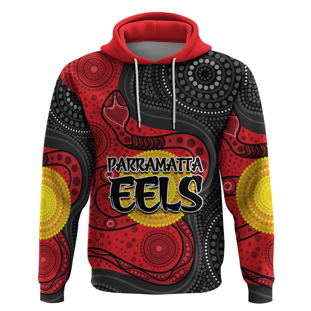 2023 Parramatta Eels Hoodie Simple Aboriginal LT9 - Vibe Hoodie Shop