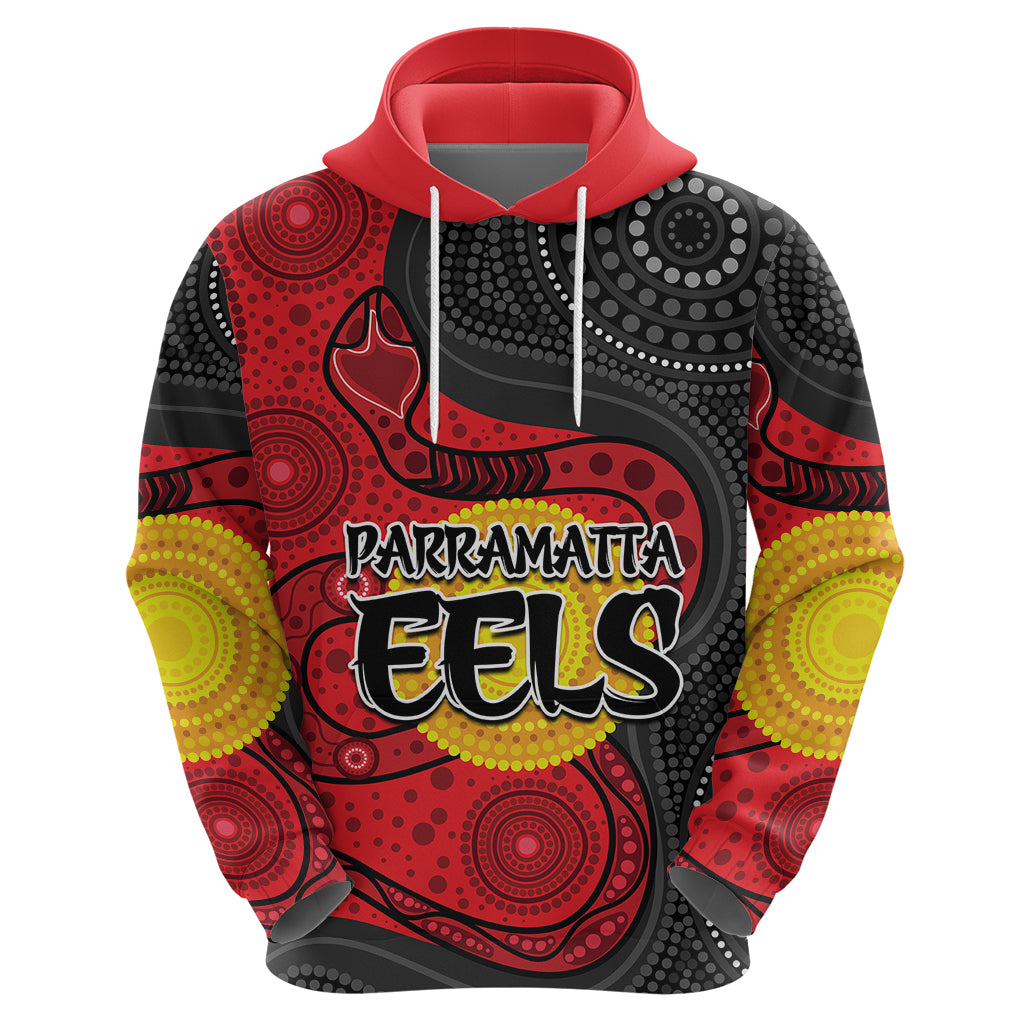 2023 Parramatta Eels Hoodie Simple Aboriginal LT9 - Vibe Hoodie Shop