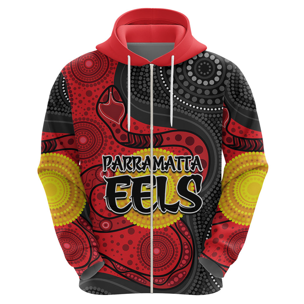 2023 Parramatta Eels Hoodie Simple Aboriginal LT9 - Vibe Hoodie Shop