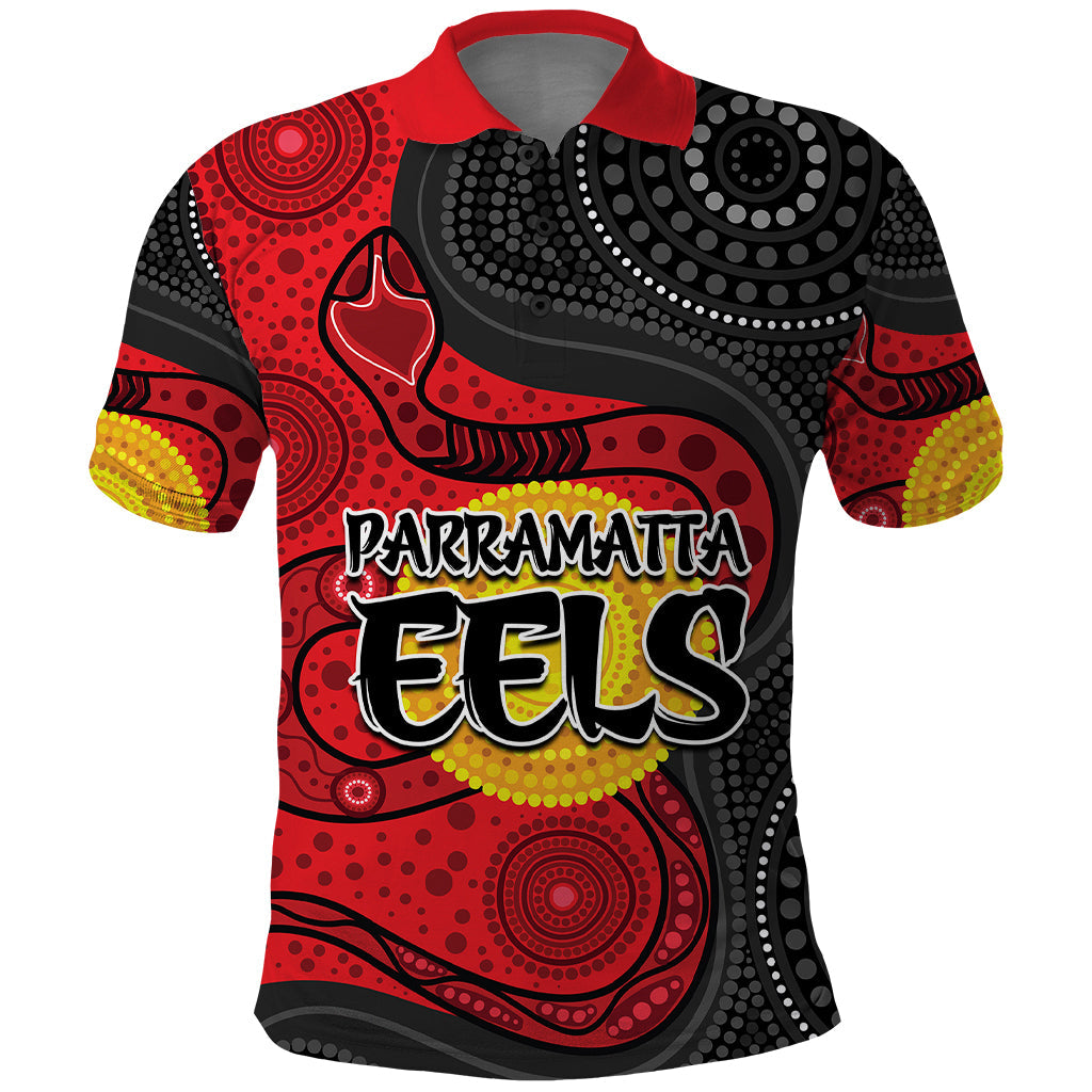 2023 Parramatta Eels Polo Shirt Simple Aboriginal LT9 - Vibe Hoodie Shop