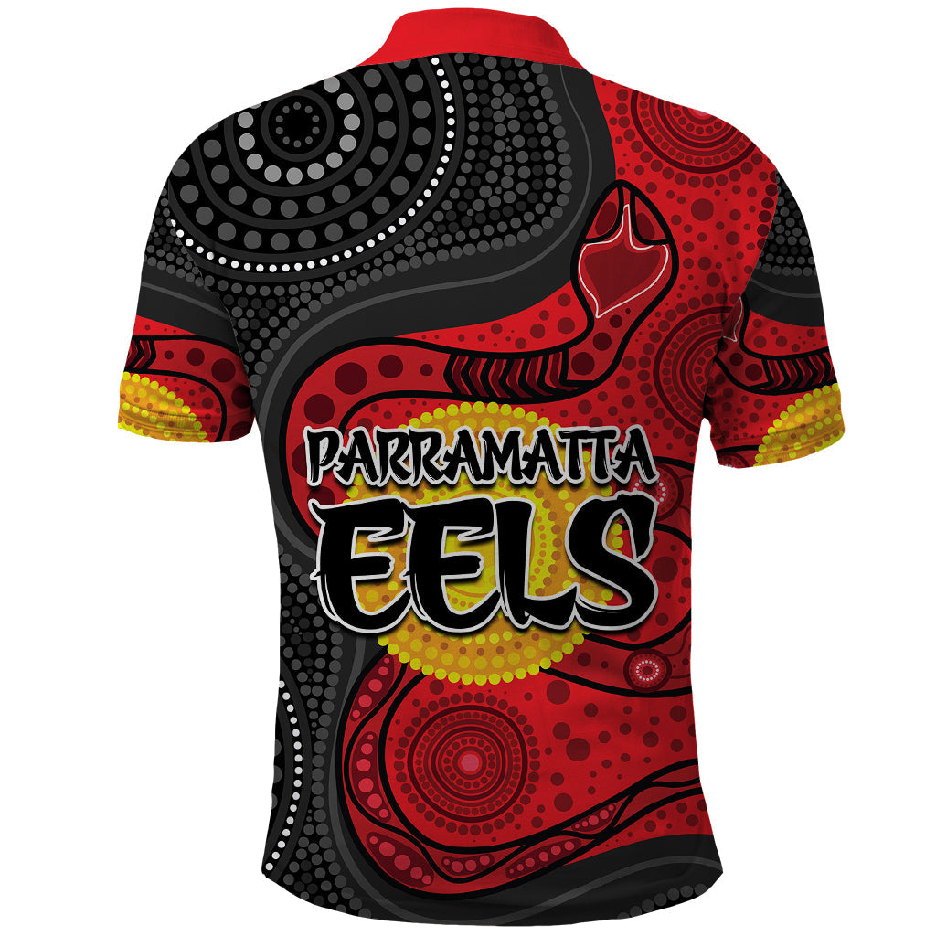 2023 Parramatta Eels Polo Shirt Simple Aboriginal LT9 - Vibe Hoodie Shop