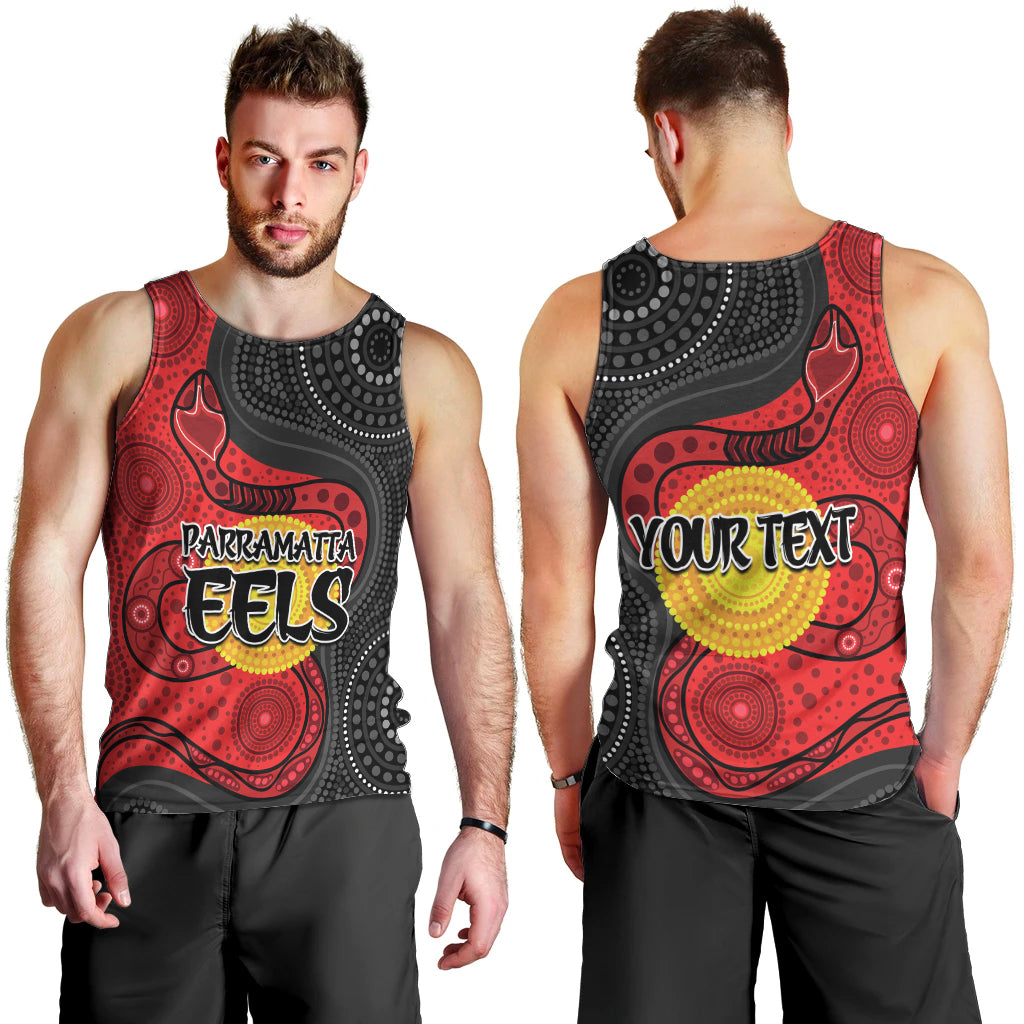 (Custom Personalised) 2023 Parramatta Eels Men Tank Top Simple Aboriginal - Vibe Hoodie Shop