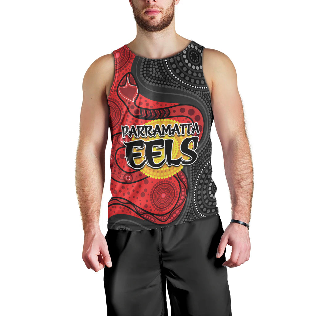 (Custom Personalised) 2023 Parramatta Eels Men Tank Top Simple Aboriginal - Vibe Hoodie Shop