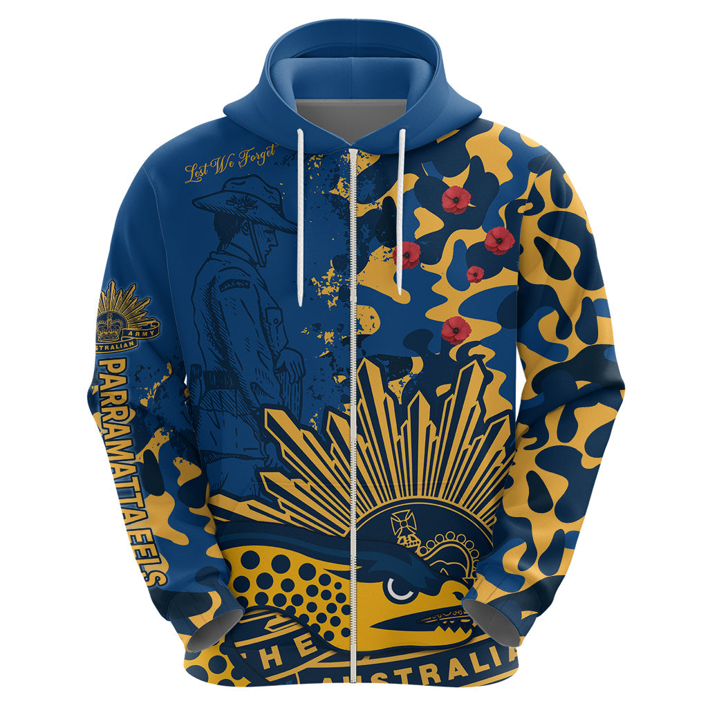 NRL ANZAC 2023 Parramatta Eels Hoodie Camouflage LT9 - Vibe Hoodie Shop