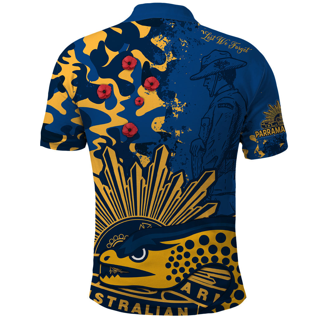 NRL ANZAC 2023 Parramatta Eels Polo Shirt Camouflage LT9 - Vibe Hoodie Shop
