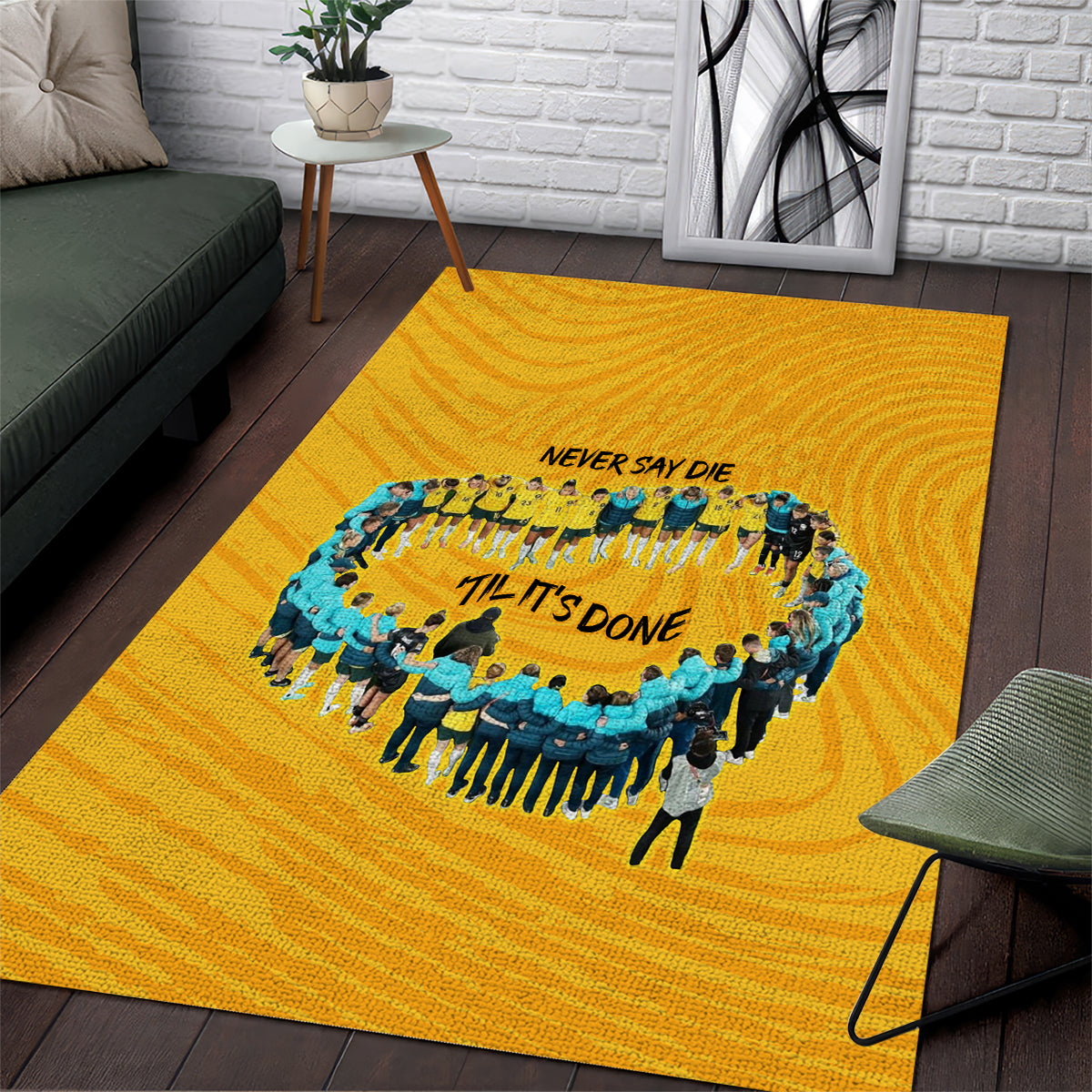 Matildas Til Its Done Custom Area Rug Australia Womens Soccer Gold Style - Vibe Hoodie Shop