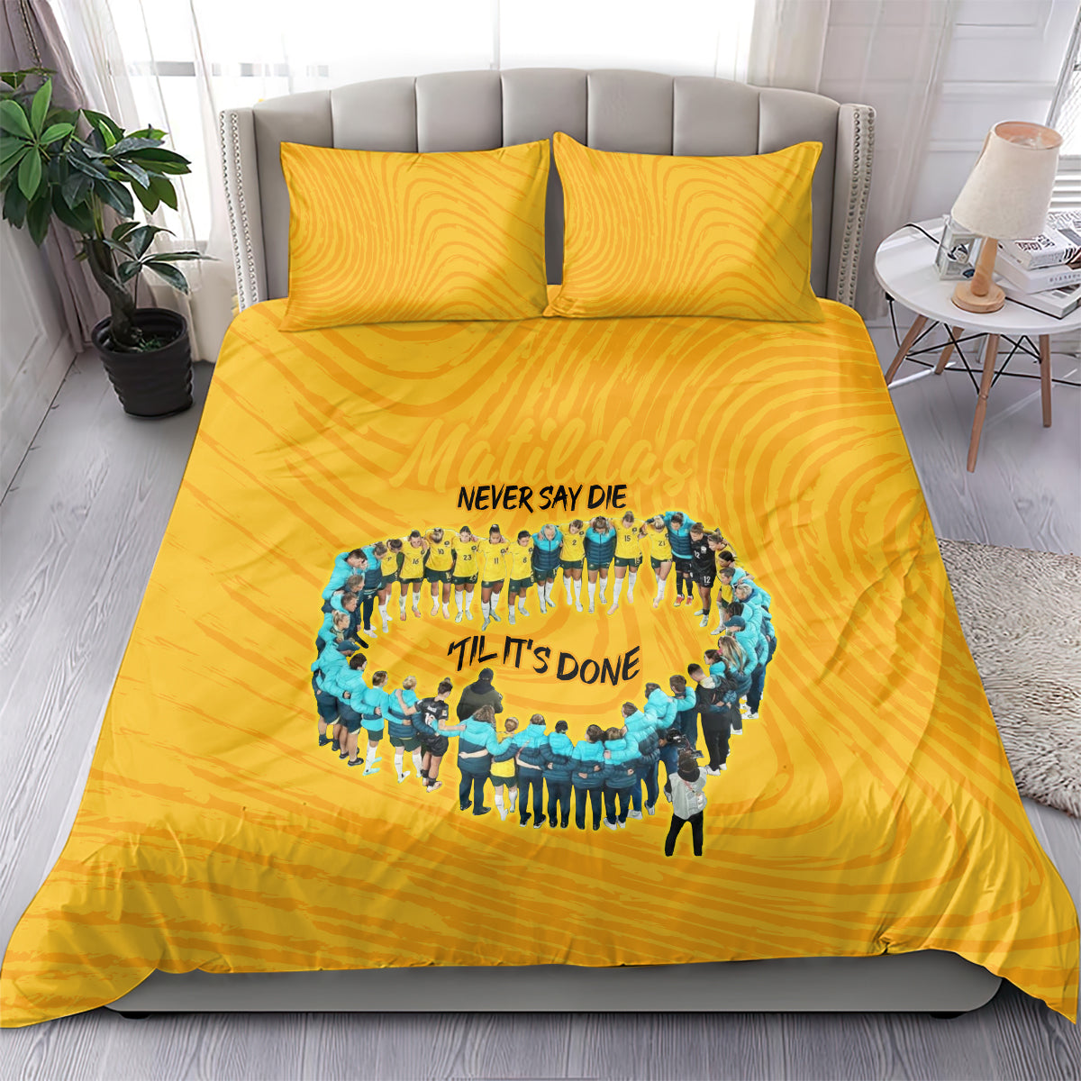 Matildas Til Its Done Custom Bedding Set Australia Womens Soccer Gold Style - Vibe Hoodie Shop