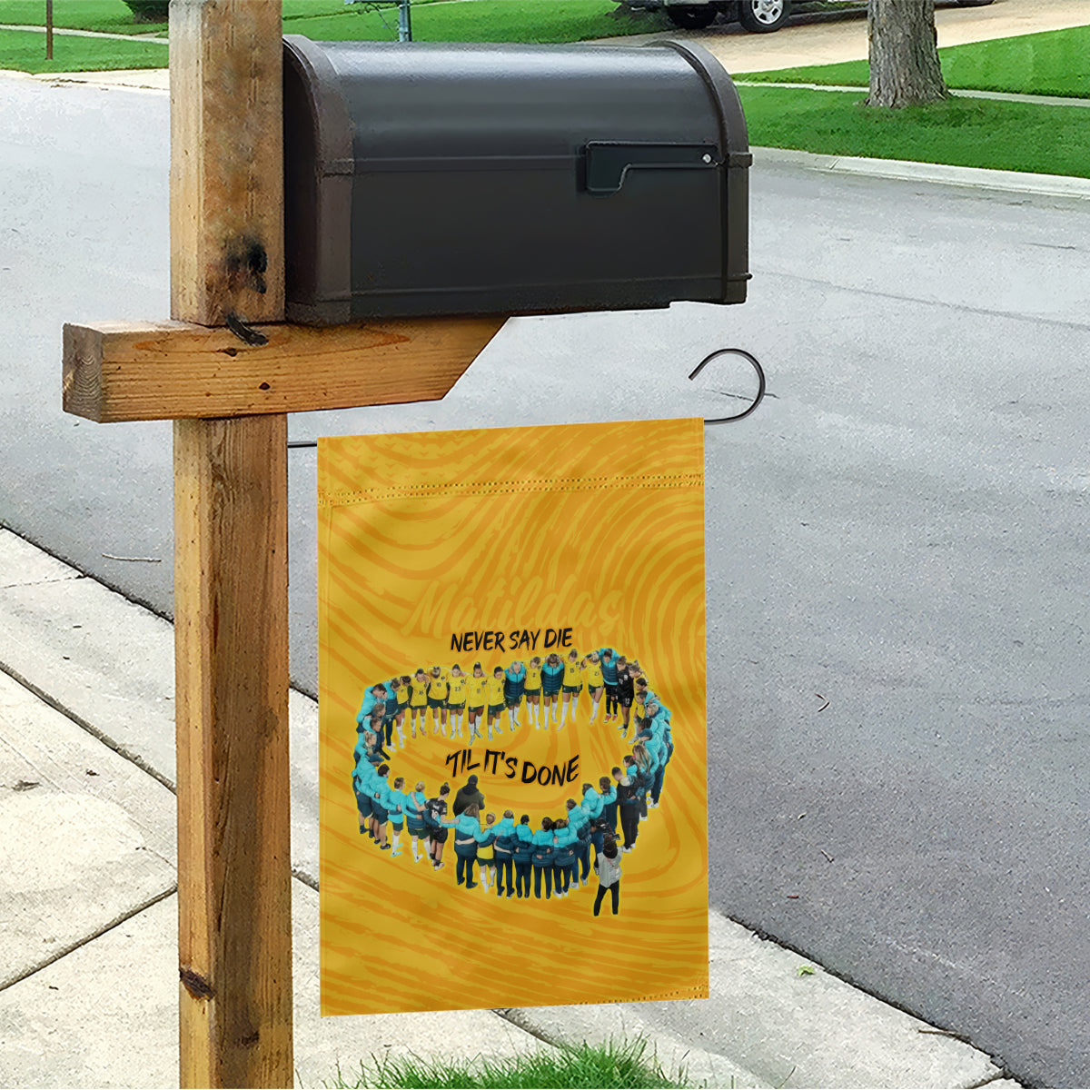 Matildas Til Its Done Custom Garden Flag Australia Womens Soccer Gold Style - Vibe Hoodie Shop