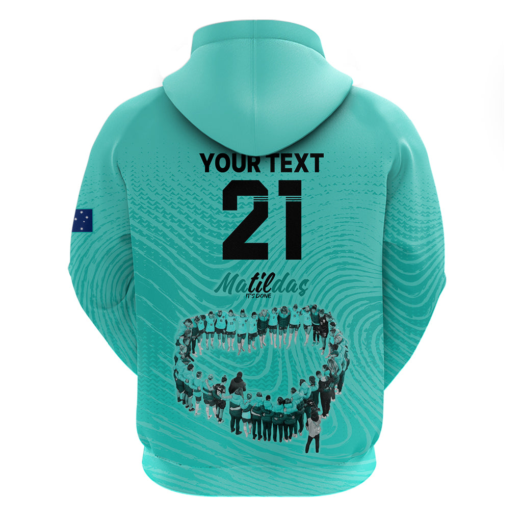 Matildas Til Its Done Custom Hoodie Australia Womens Soccer Turquoise Style LT9 - Vibe Hoodie Shop