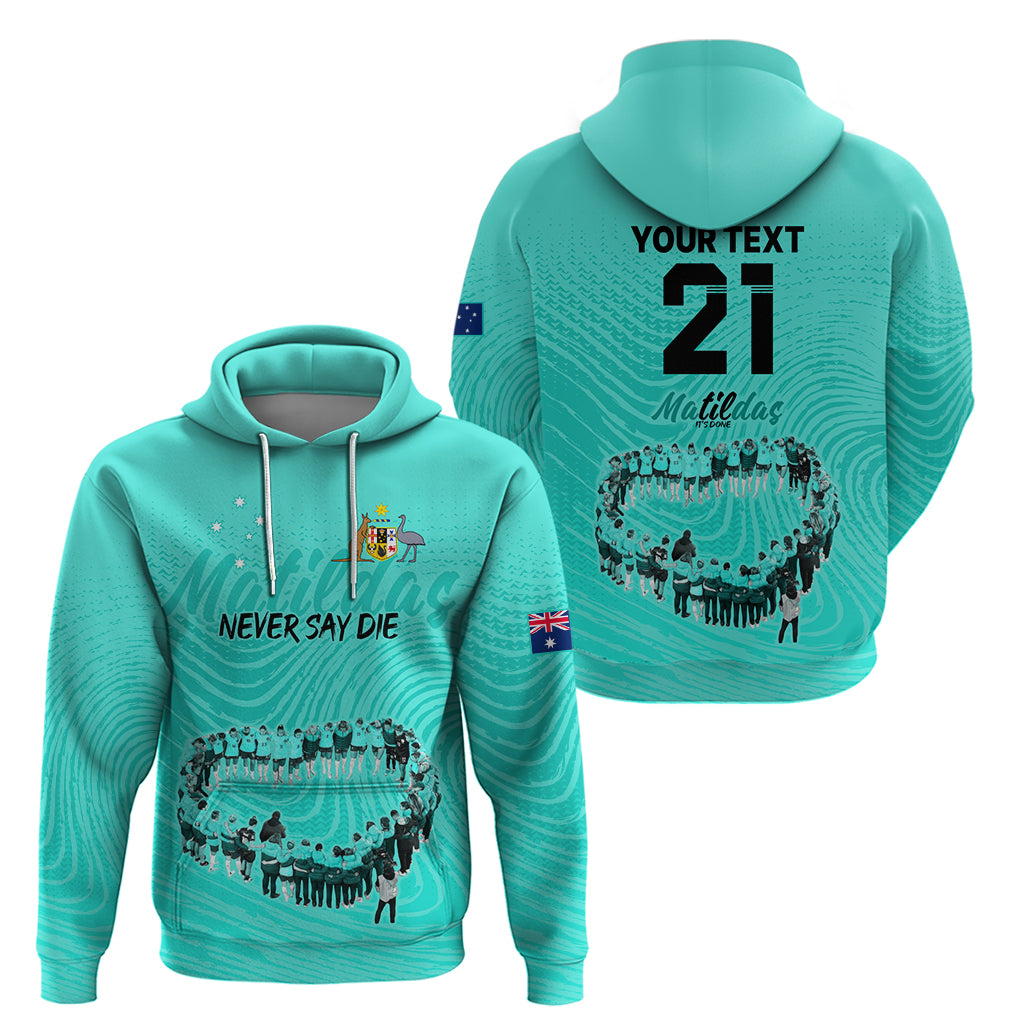 Matildas Til Its Done Custom Hoodie Australia Womens Soccer Turquoise Style LT9 - Vibe Hoodie Shop