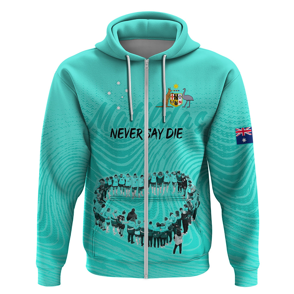 Matildas Til Its Done Custom Hoodie Australia Womens Soccer Turquoise Style LT9 - Vibe Hoodie Shop