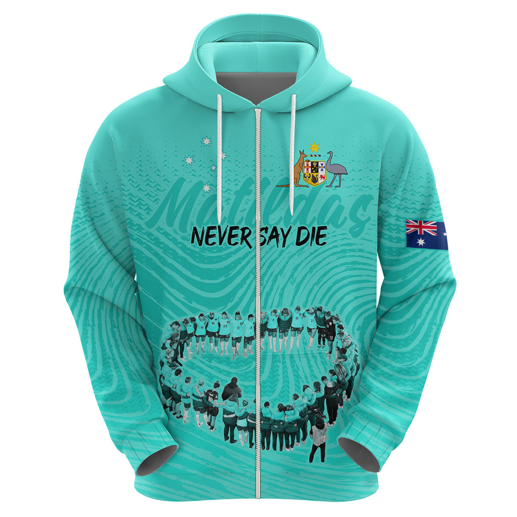 Matildas Til Its Done Custom Hoodie Australia Womens Soccer Turquoise Style LT9 - Vibe Hoodie Shop