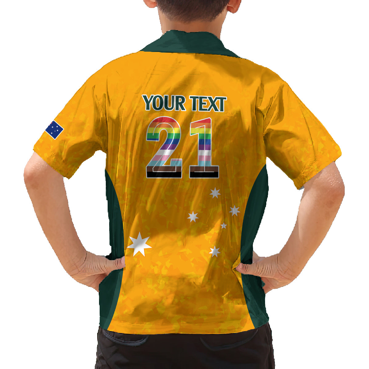 custom-australia-matildas-pride-with-kangaroo-family-matching-long-sleeve-bodycon-dress-and-hawaiian-shirt