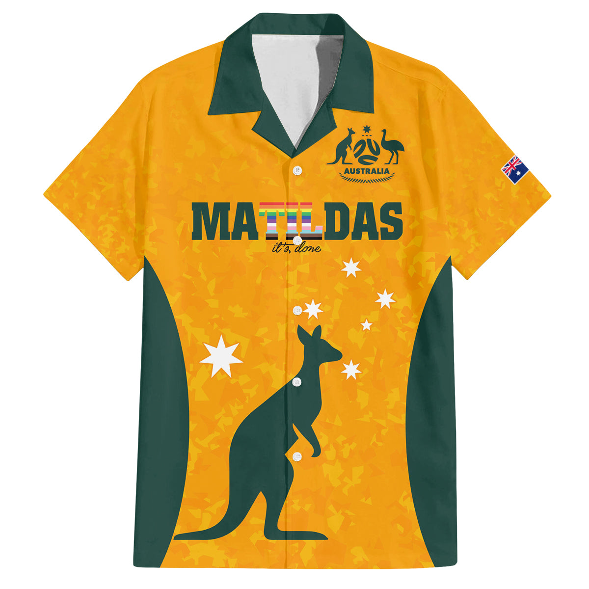 custom-australia-matildas-pride-with-kangaroo-family-matching-long-sleeve-bodycon-dress-and-hawaiian-shirt