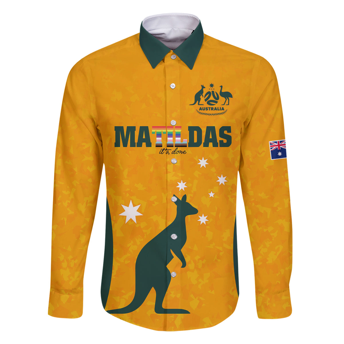 custom-australia-matildas-pride-with-kangaroo-family-matching-long-sleeve-bodycon-dress-and-hawaiian-shirt