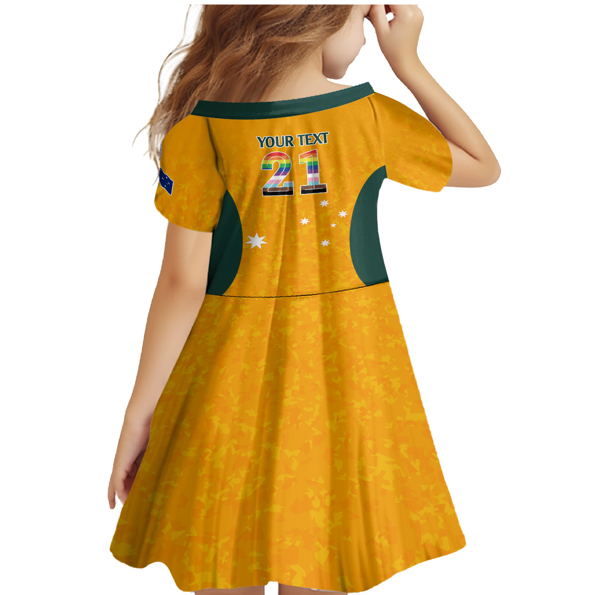 custom-australia-matildas-pride-with-kangaroo-family-matching-mermaid-dress-and-hawaiian-shirt