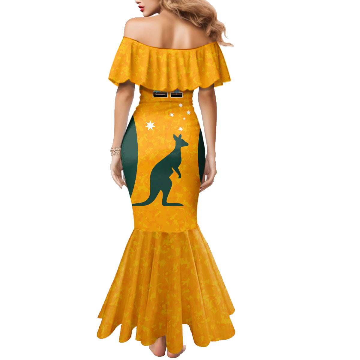 custom-australia-matildas-pride-with-kangaroo-family-matching-mermaid-dress-and-hawaiian-shirt