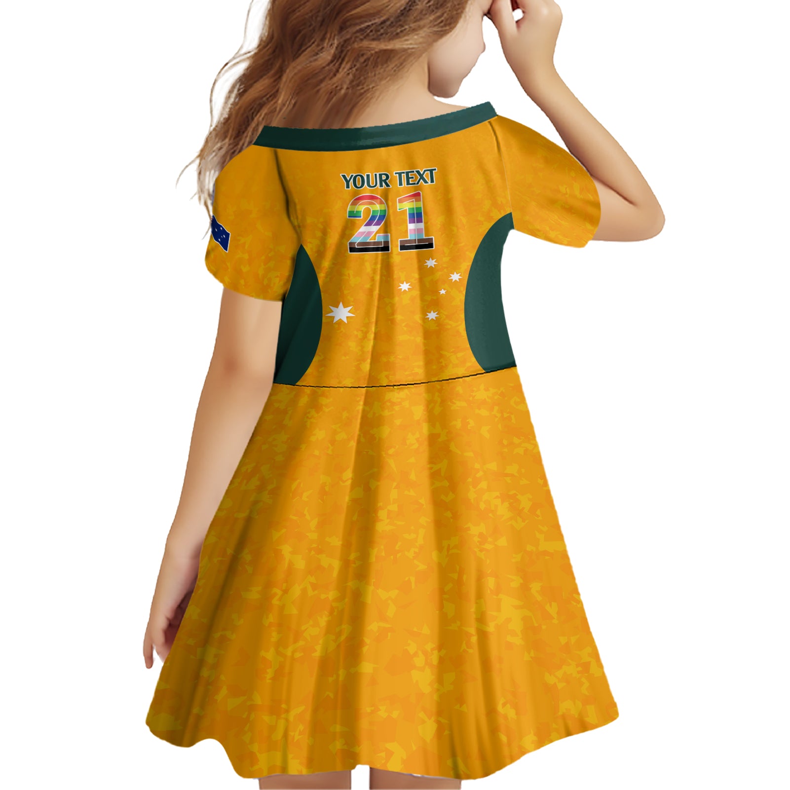 custom-australia-matildas-pride-with-kangaroo-family-matching-short-sleeve-bodycon-dress-and-hawaiian-shirt