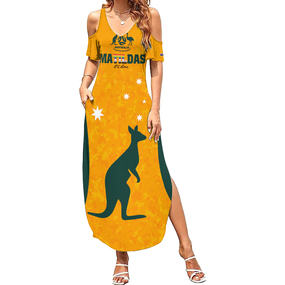 custom-australia-matildas-pride-with-kangaroo-family-matching-summer-maxi-dress-and-hawaiian-shirt