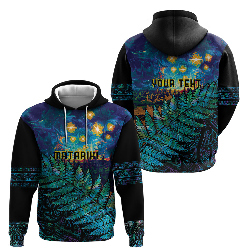 Matariki Te Tau Hou Maori Hoodie New Zealand Silver Fern Night Starry Sky LT9 - Vibe Hoodie Shop