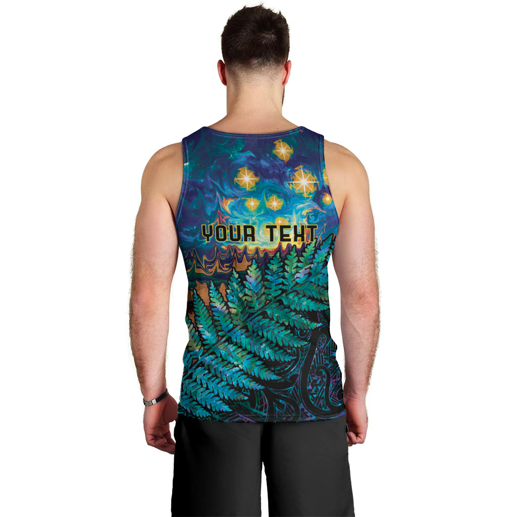 Matariki Te Tau Hou Maori Men Tank Top New Zealand Silver Fern Night Starry Sky - Vibe Hoodie Shop